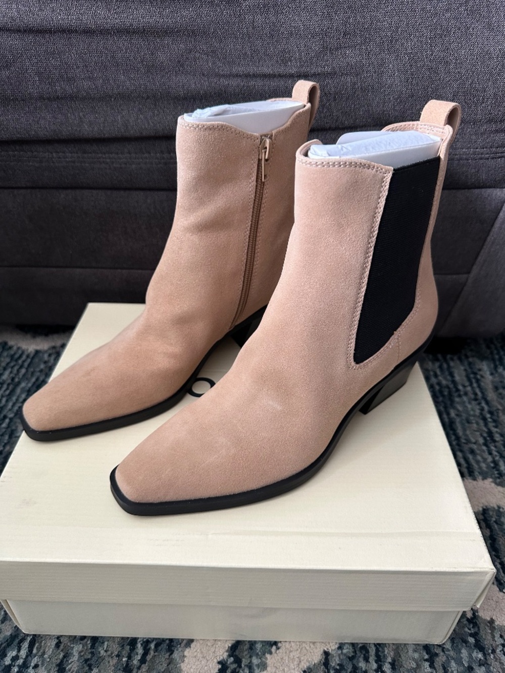 Open Edit Women's Enya Chelsea Boot Tan Camel Sz 7.5M